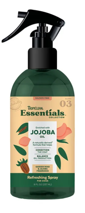 Tropiclean Essentials Jojoba Oil Deodorizing Spray 8 oz