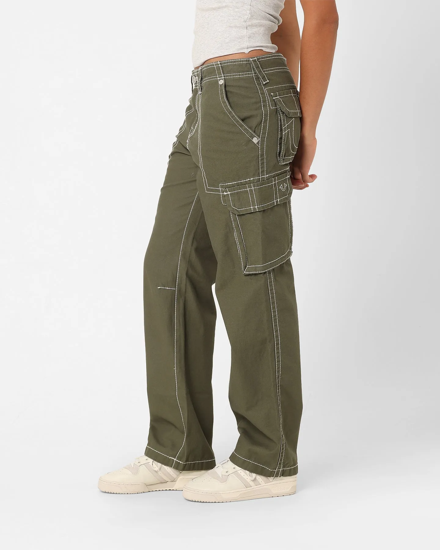 True Religion Women's Big T Cargo Pants Kalamata