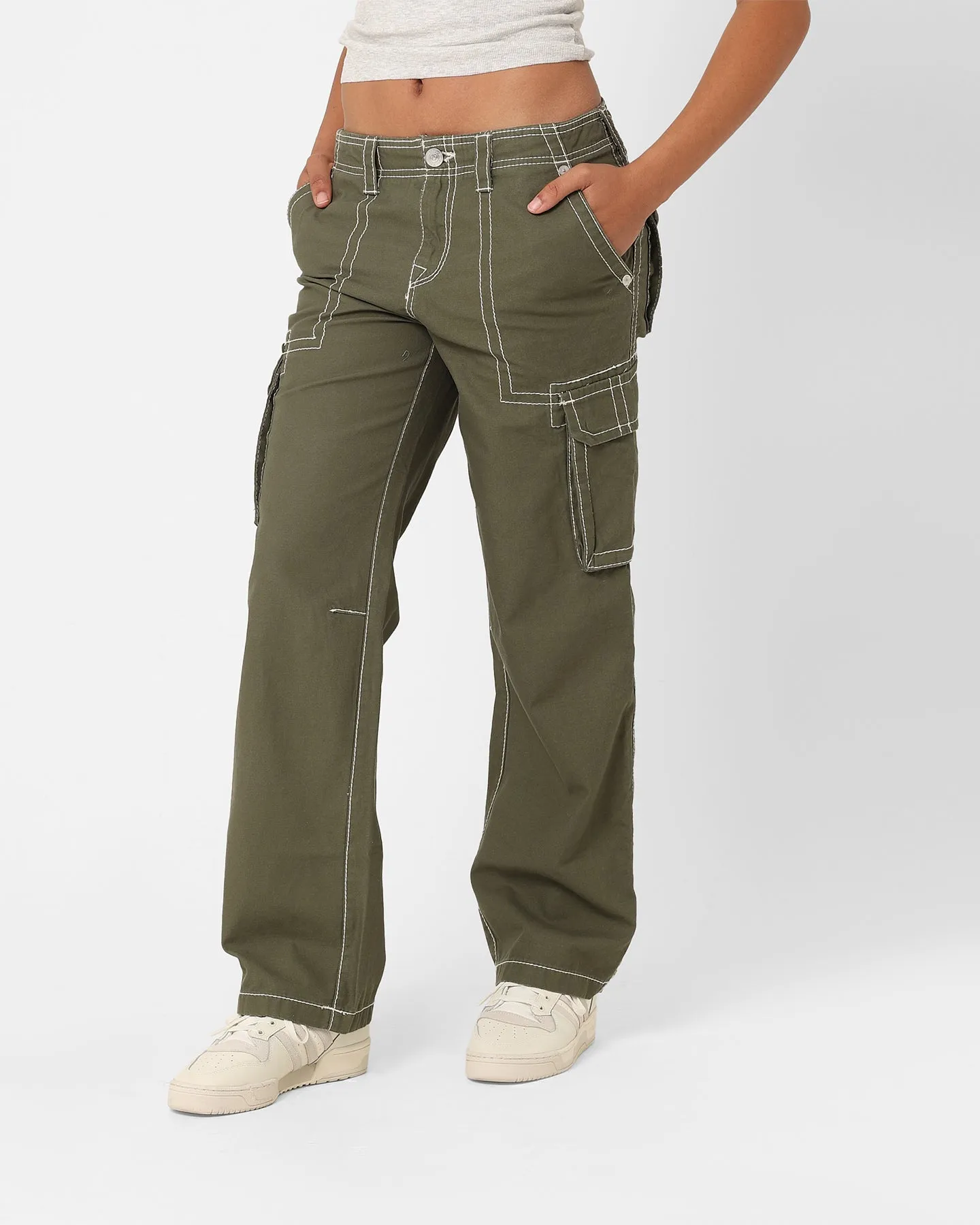 True Religion Women's Big T Cargo Pants Kalamata