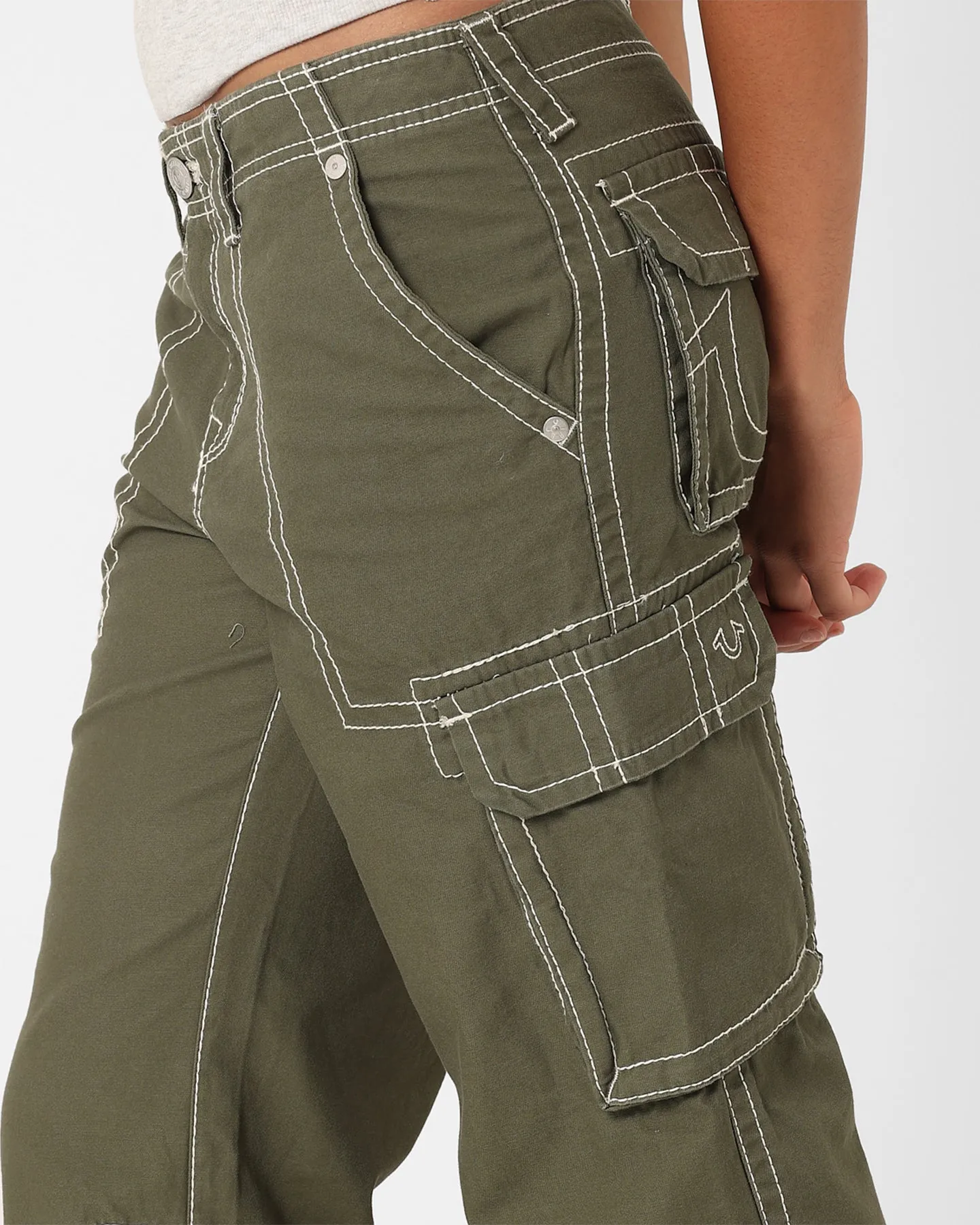 True Religion Women's Big T Cargo Pants Kalamata