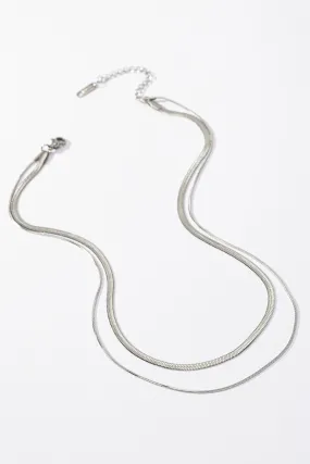 Two Layer Herringbone Necklace