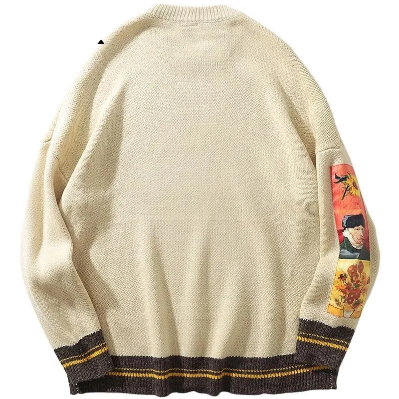 Van Gough Knitted Embroidery Sweater