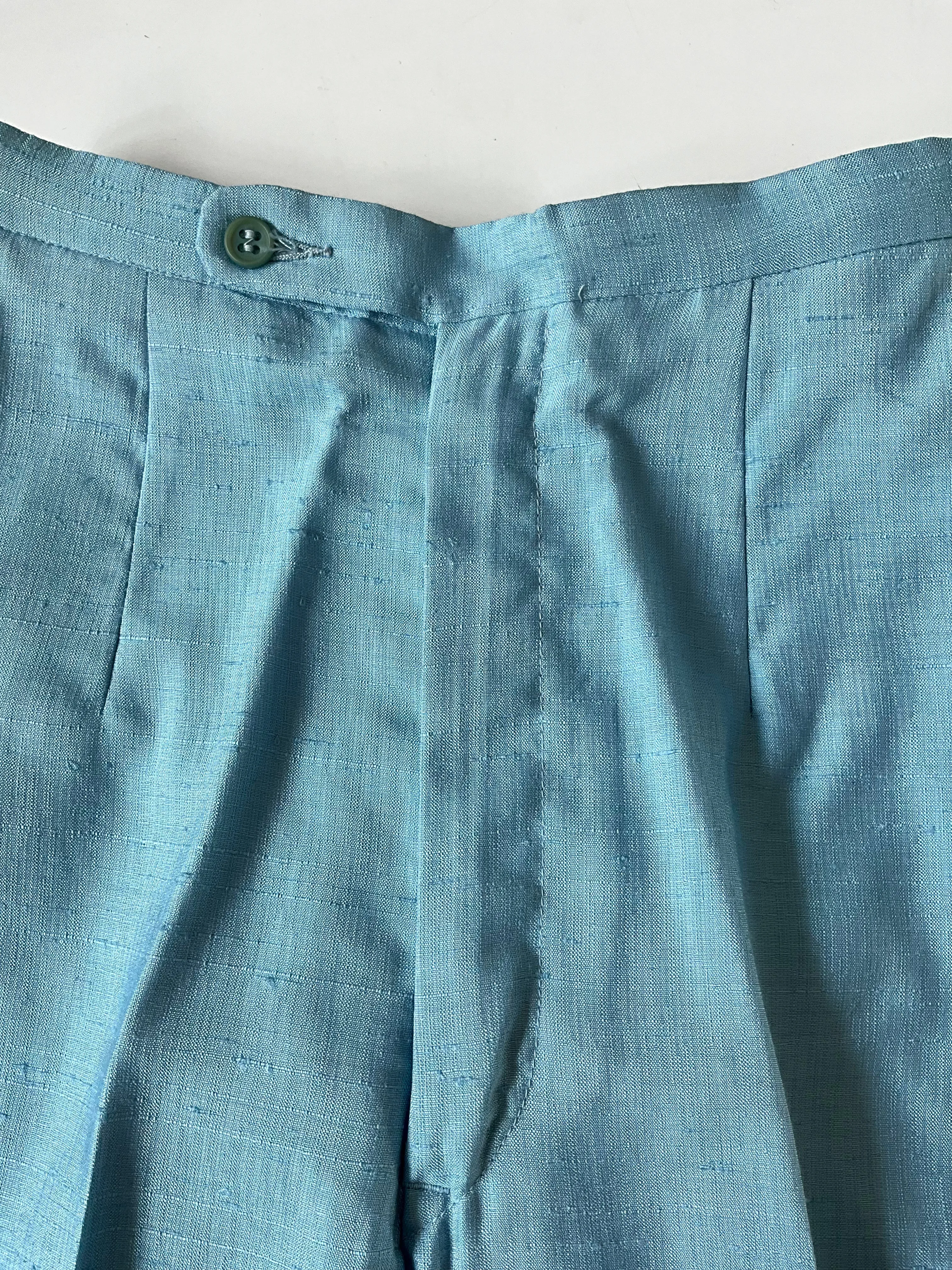 Vintage 1960s Baby Blue Cigarette Pants, XXS