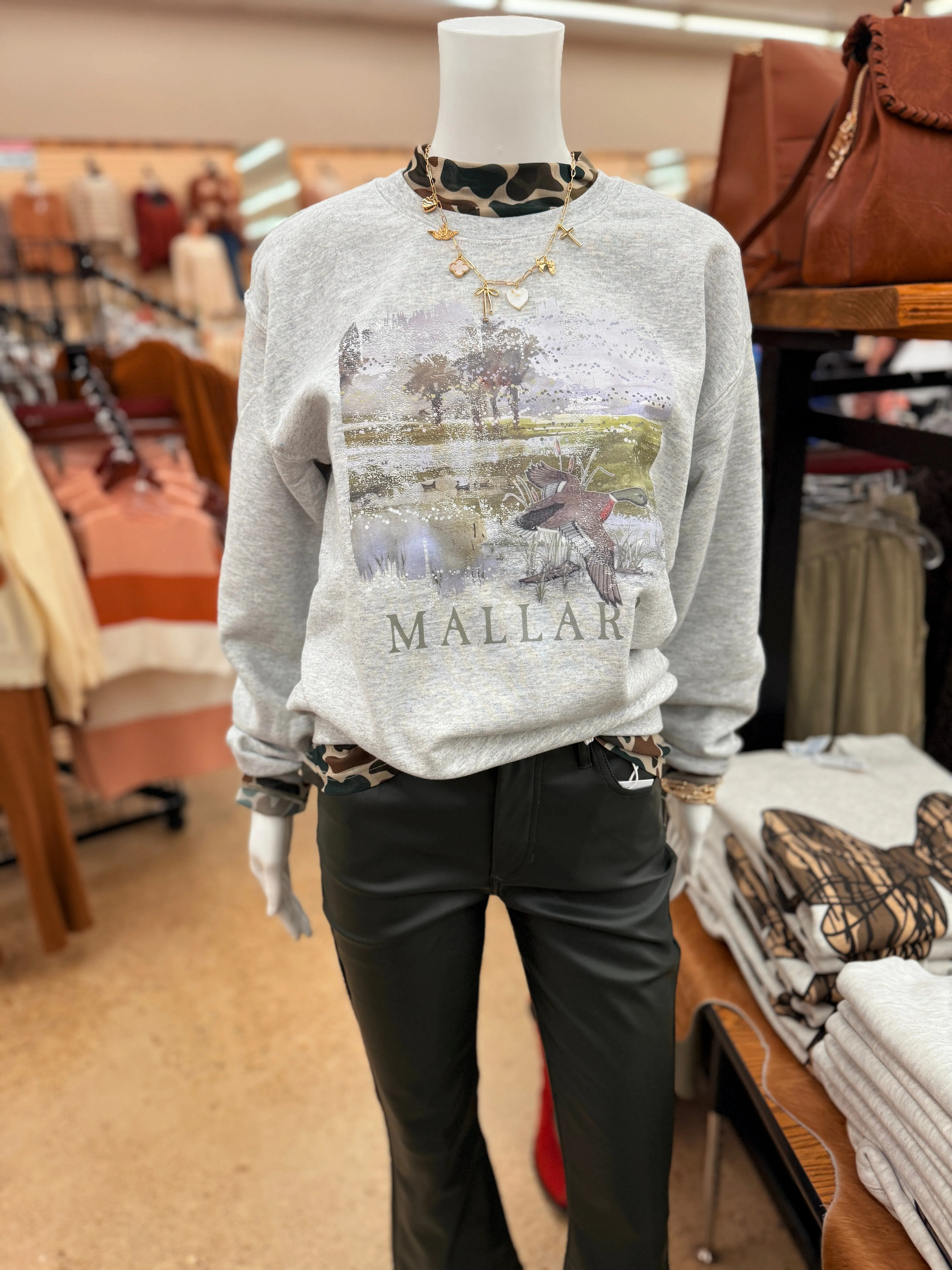 Vintage Mallard Ash Grey Sweatshirt