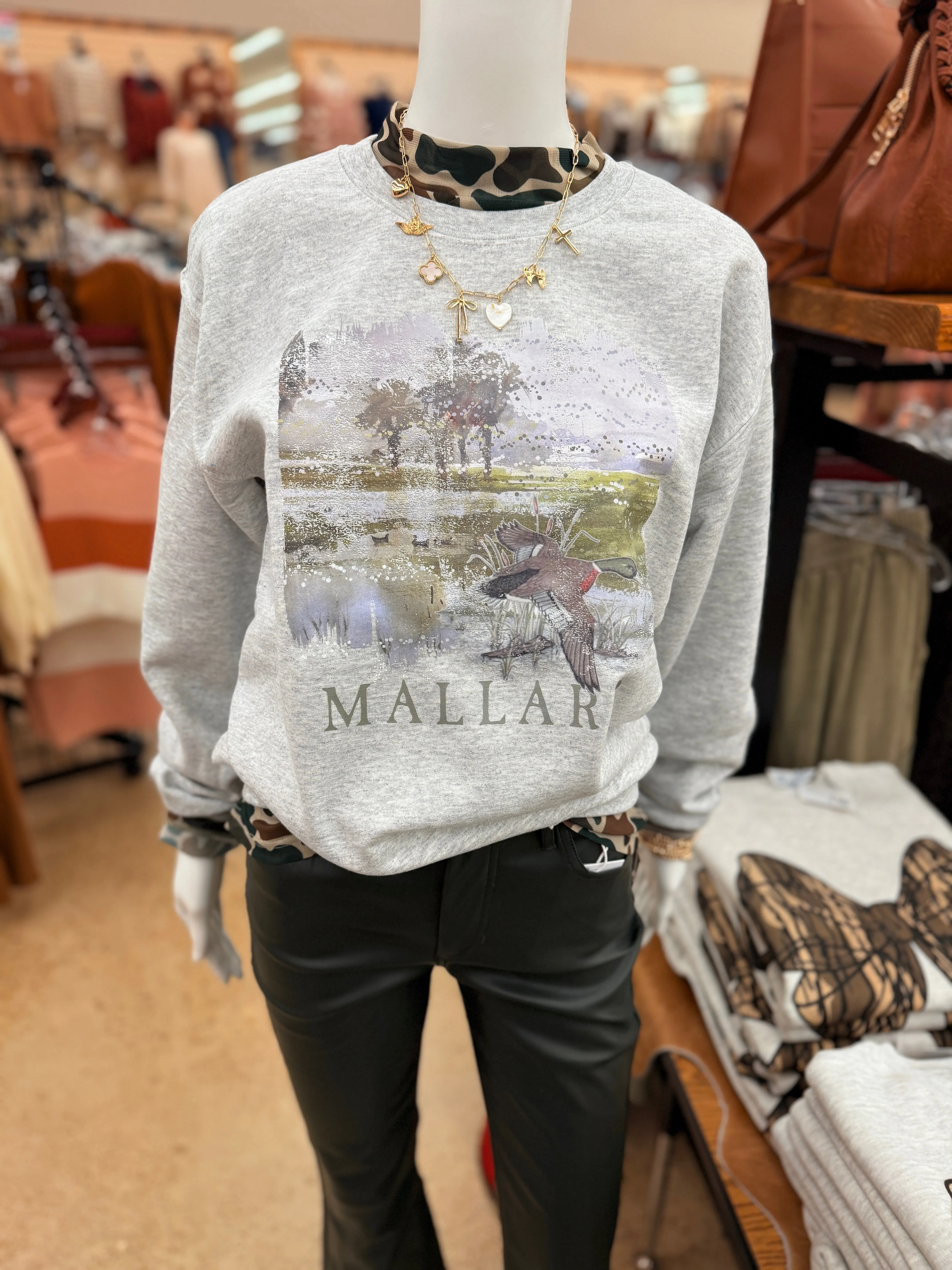 Vintage Mallard Ash Grey Sweatshirt