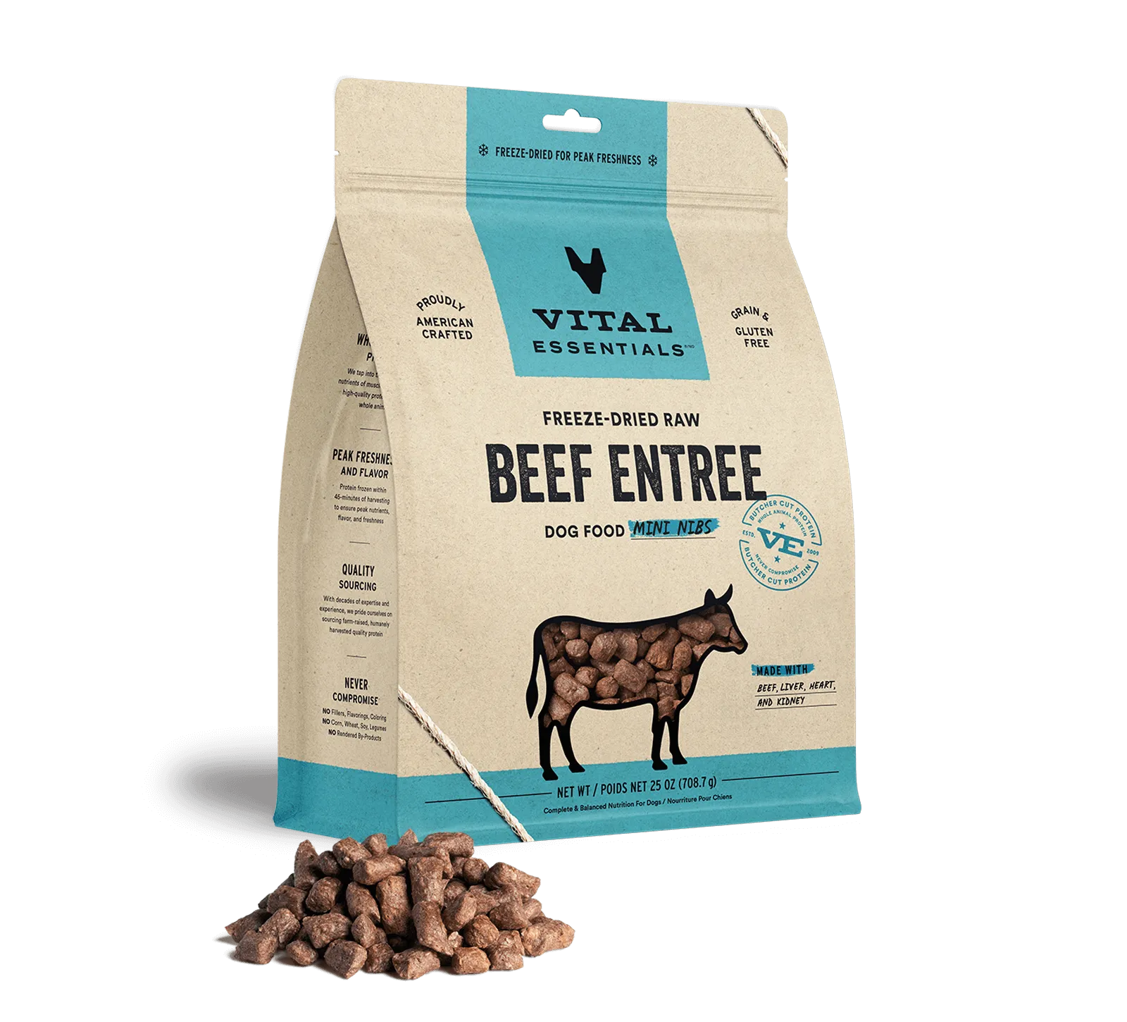 Vital Essentials Freeze Dried Mini Nibblets Dog Entree