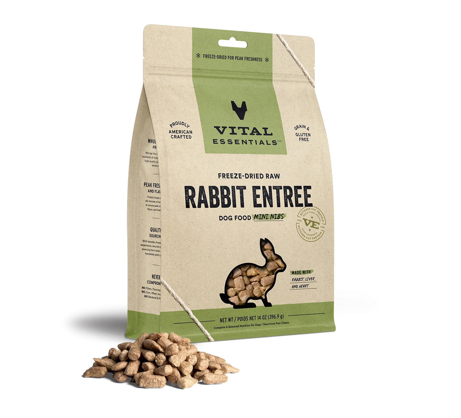 Vital Essentials Freeze Dried Mini Nibblets Dog Entree