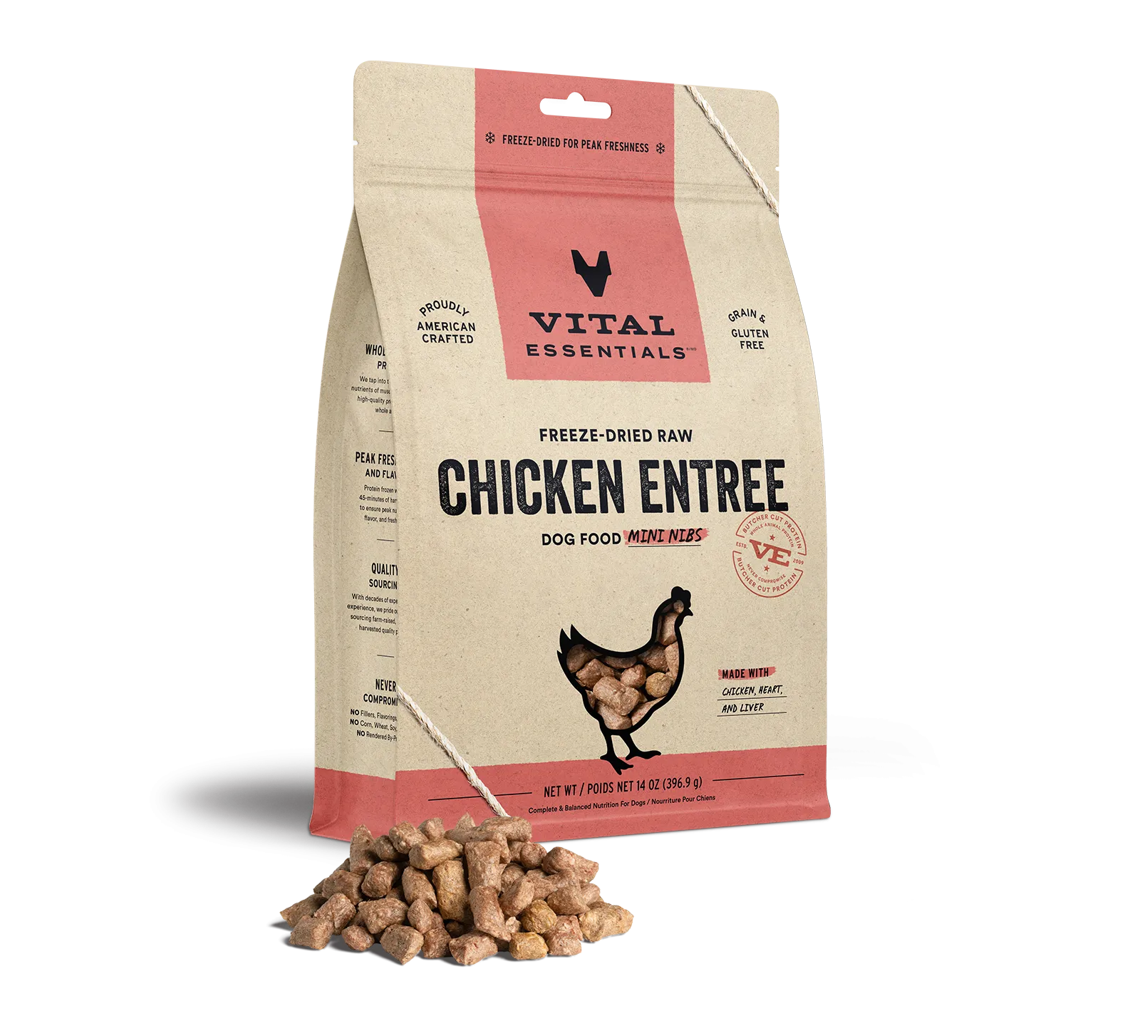 Vital Essentials Freeze Dried Mini Nibblets Dog Entree