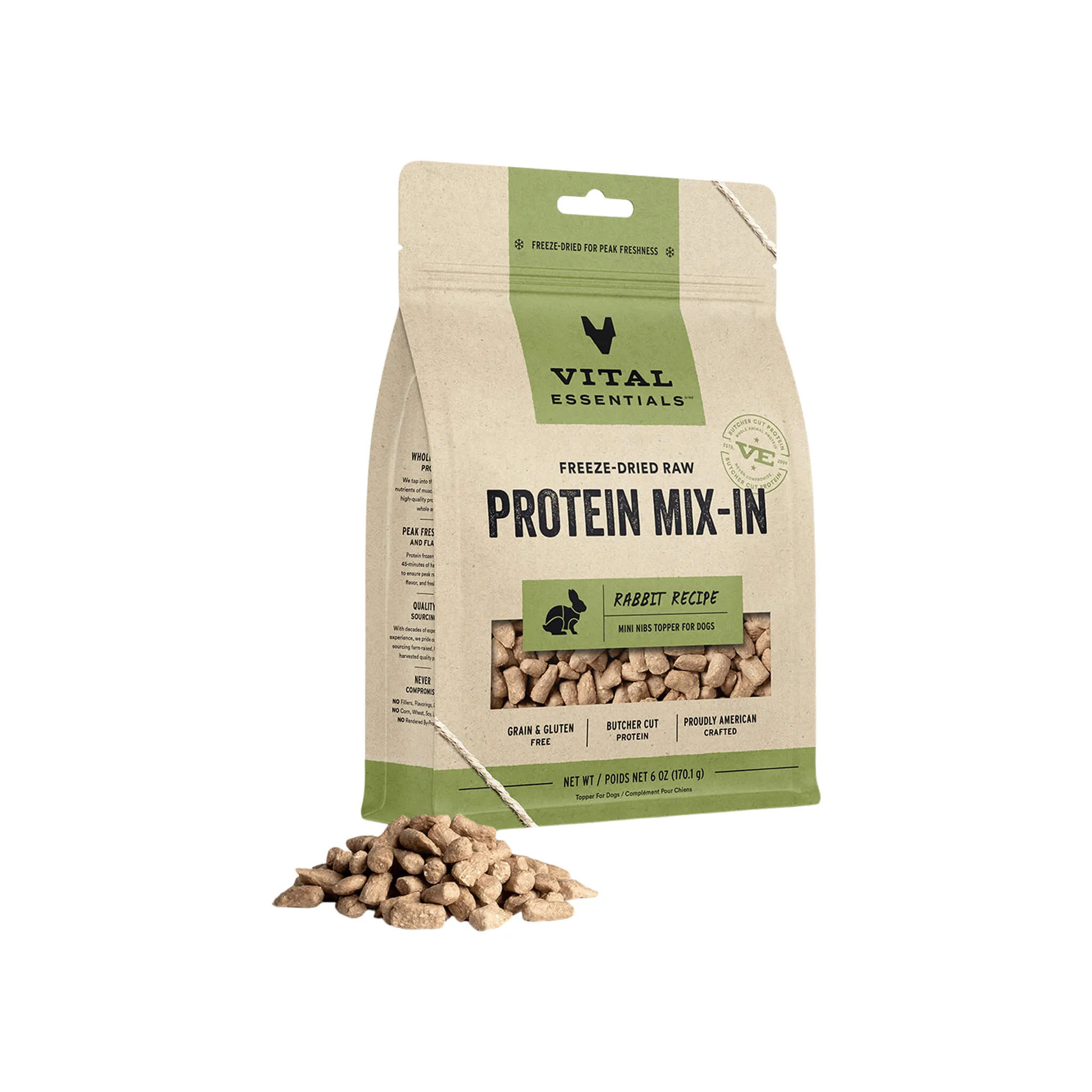 Vital Essentials Freeze-Dried Raw Protein Mix-In Mini Nibs for Dogs