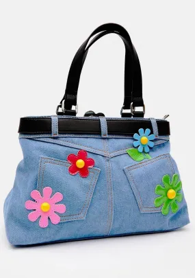 Weirdcore Belted Denim Handbag