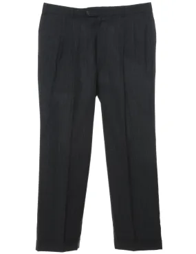 Wool Pinstriped Trousers - W35 L29