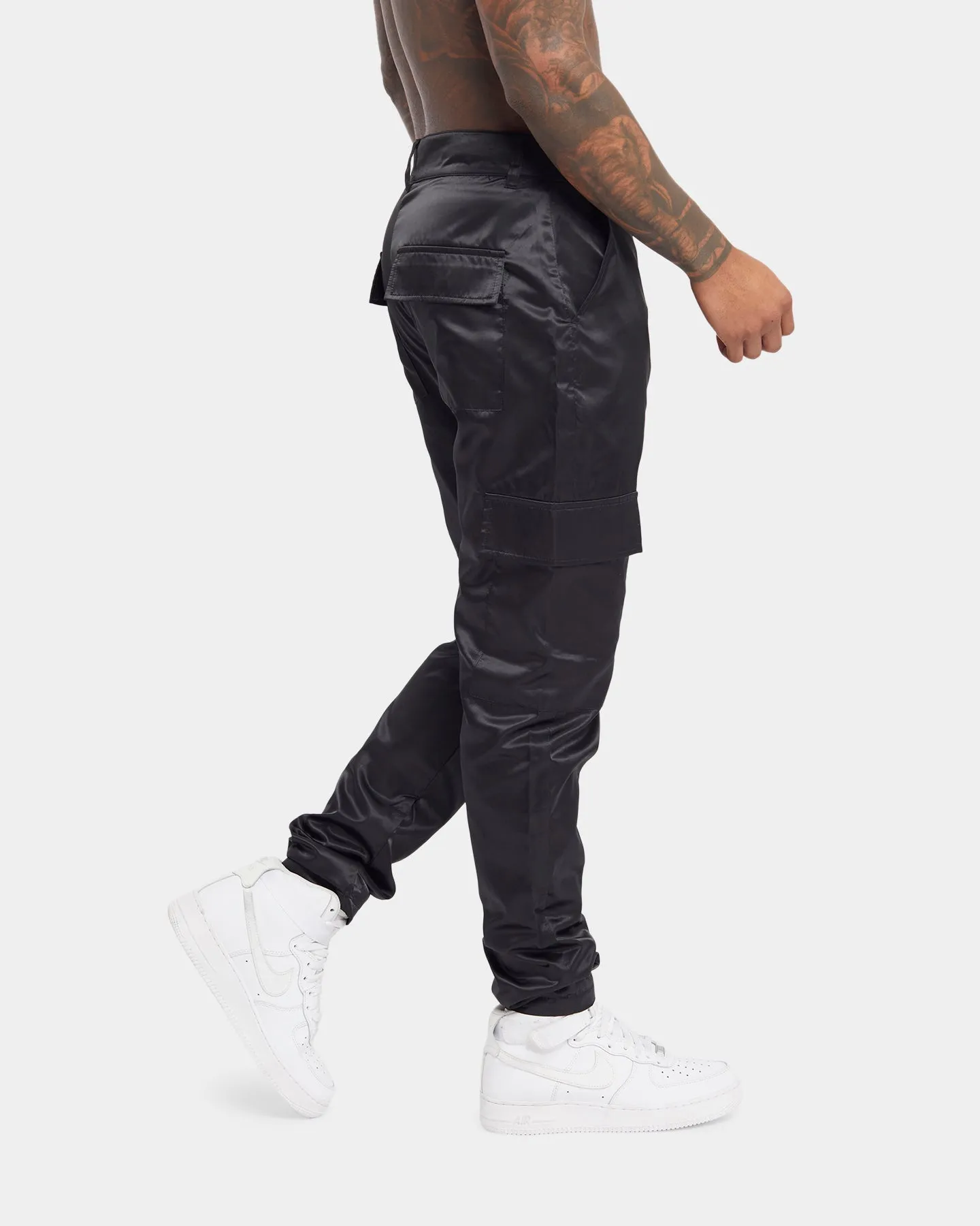 XXIII Veeti Satin Cargo Pants Black