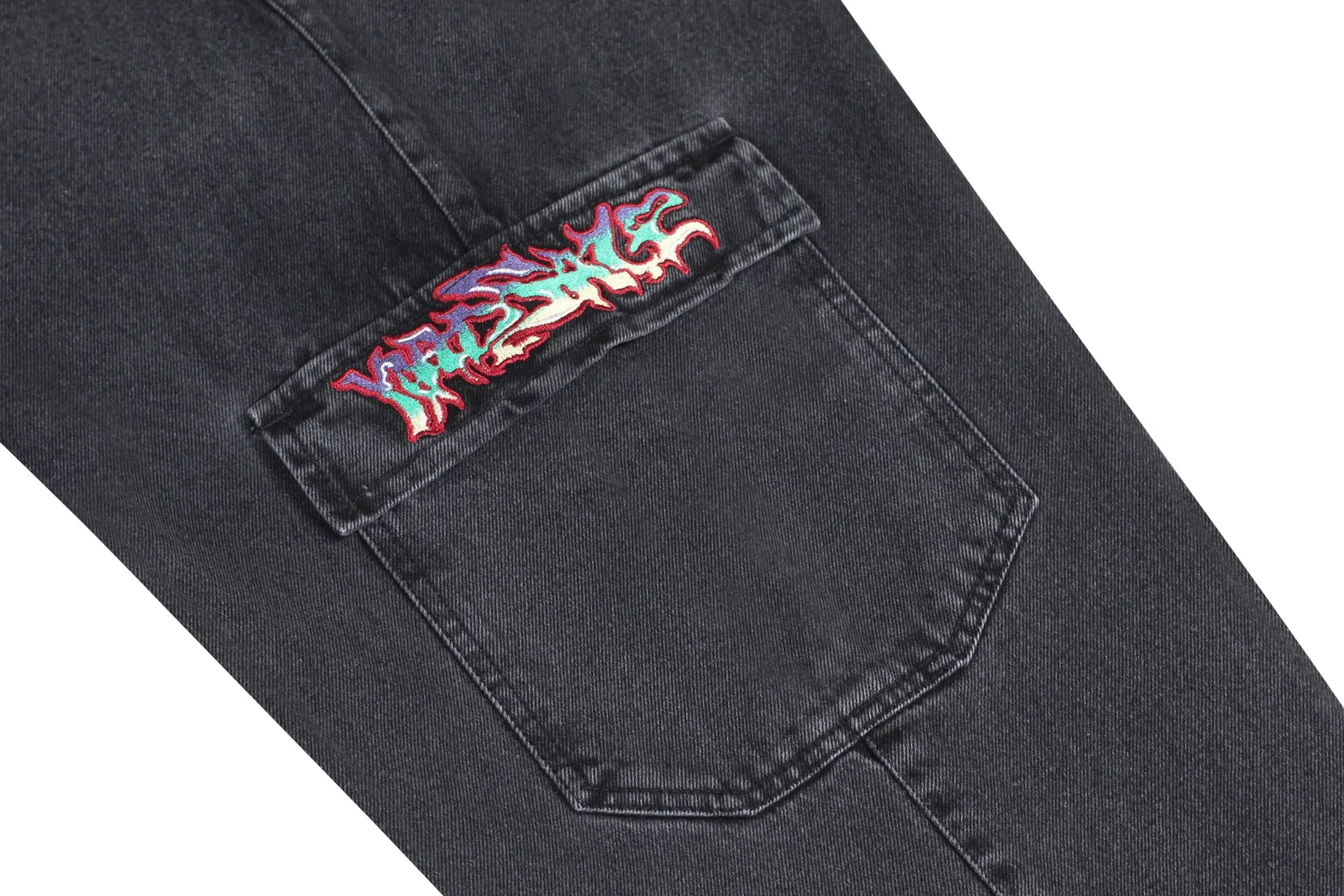 Yardsale Dreamscape Denim Cargos - Black